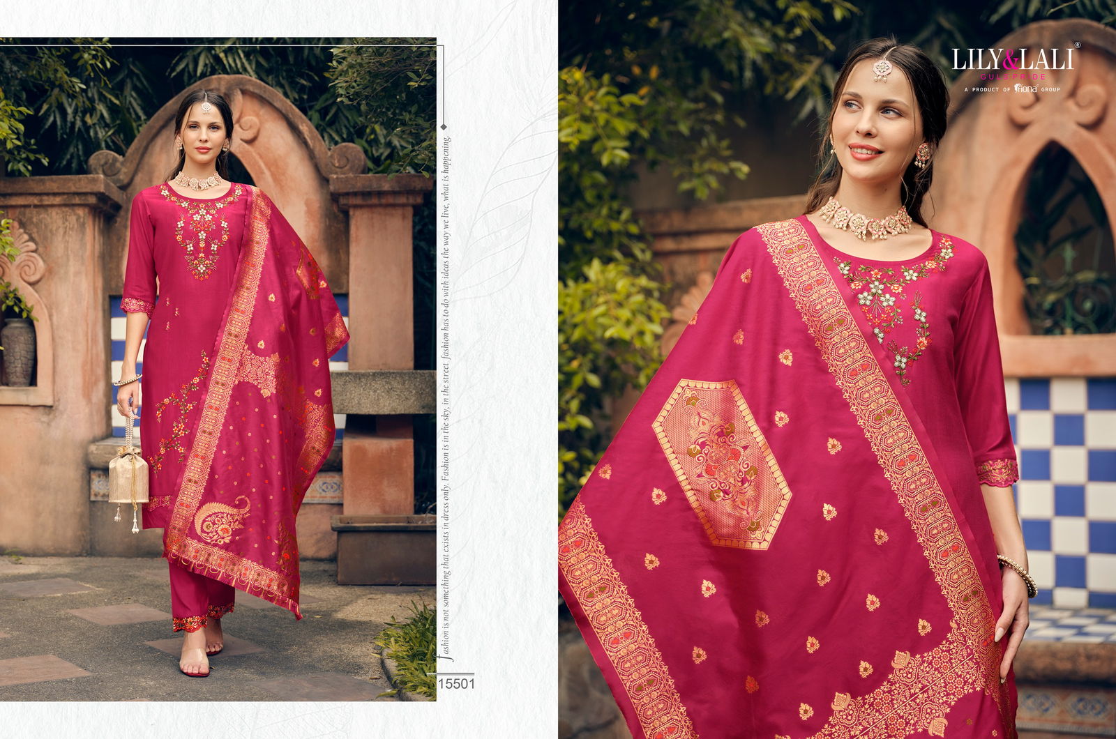 Hasmeena Vol 2 By Lily And Lali Kurti With Bottom Dupatta Orders in India
